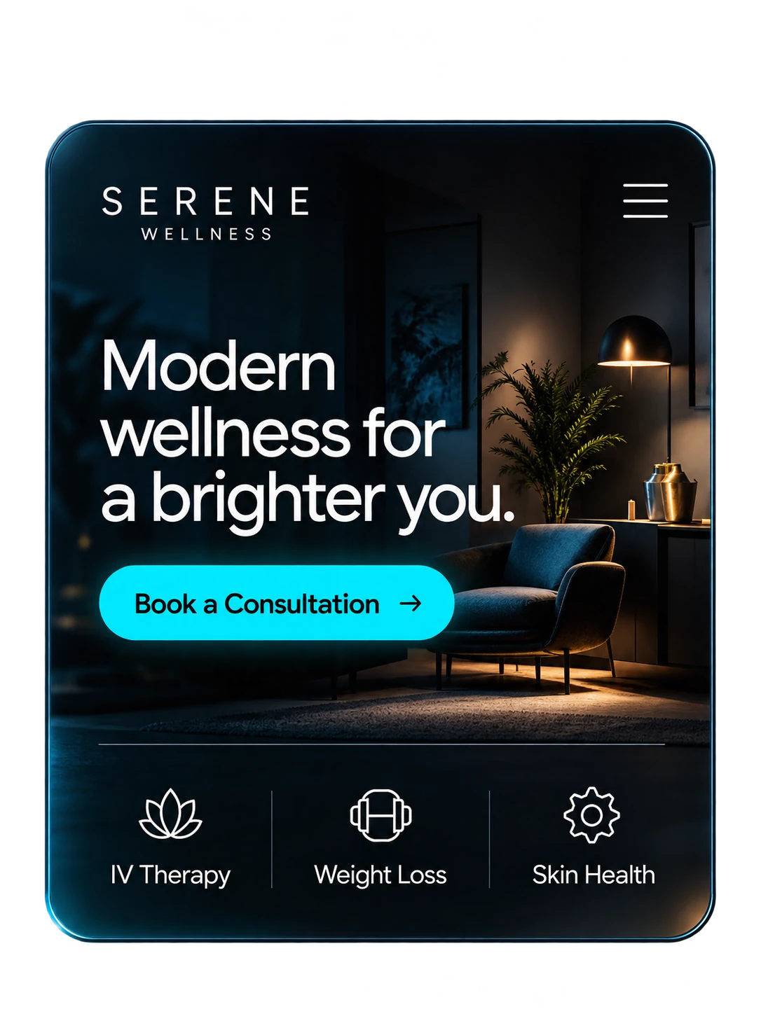 Sample Website interface