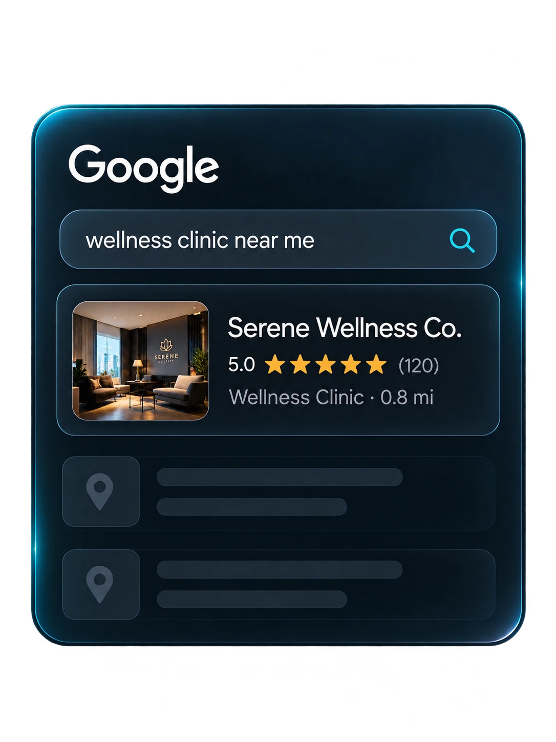 Sample Search interface